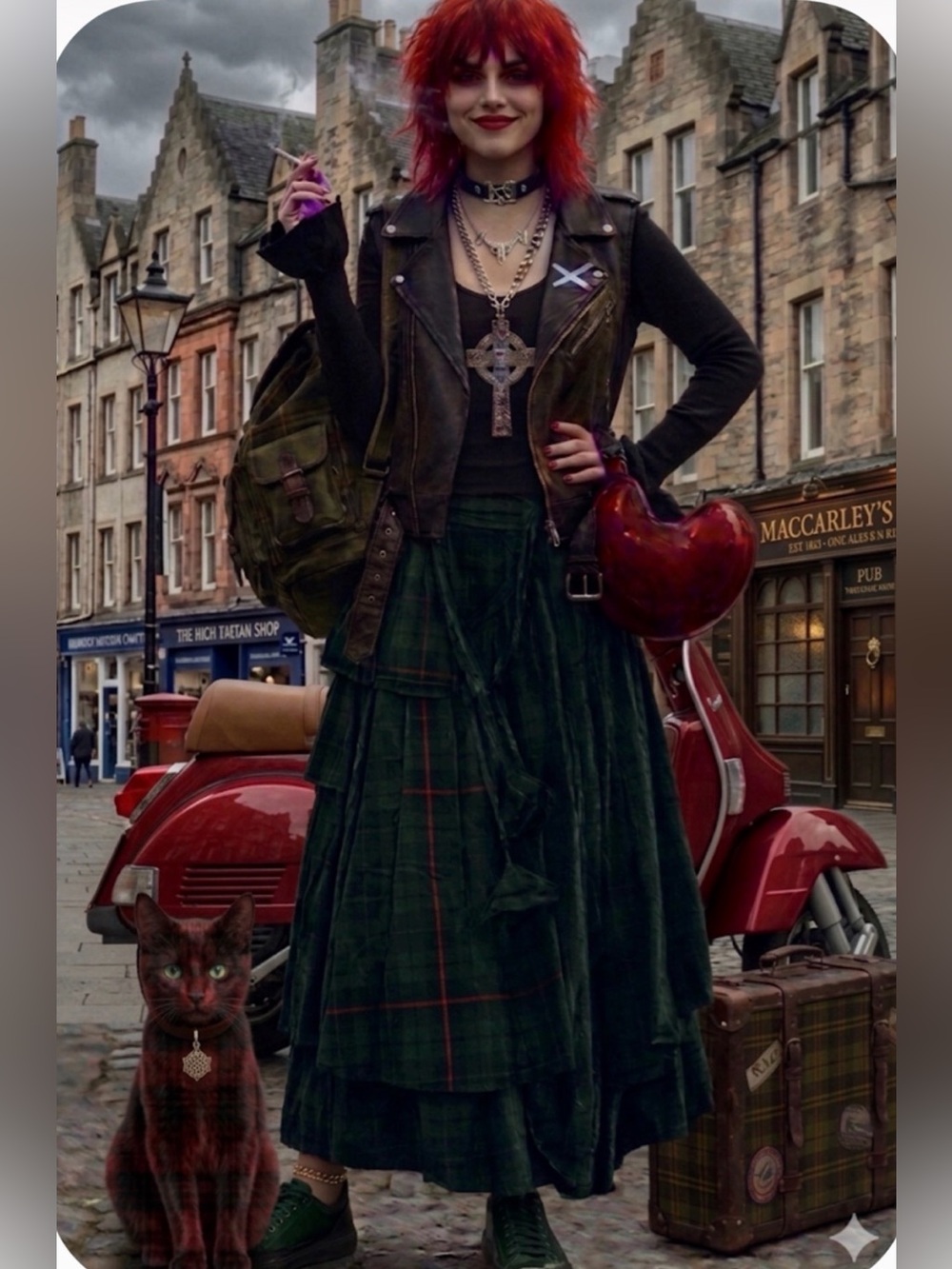 NWOT Kooler than a KILT 🏴󠁧󠁢󠁳󠁣󠁴󠁿 Celtic Plaid Maxi SZ L